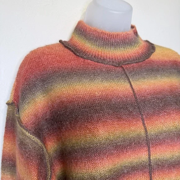 beachlunchlounge Sedona Spacedye Striped Mockneck Relaxed Pullover Knit Sweater - Picture 8 of 15